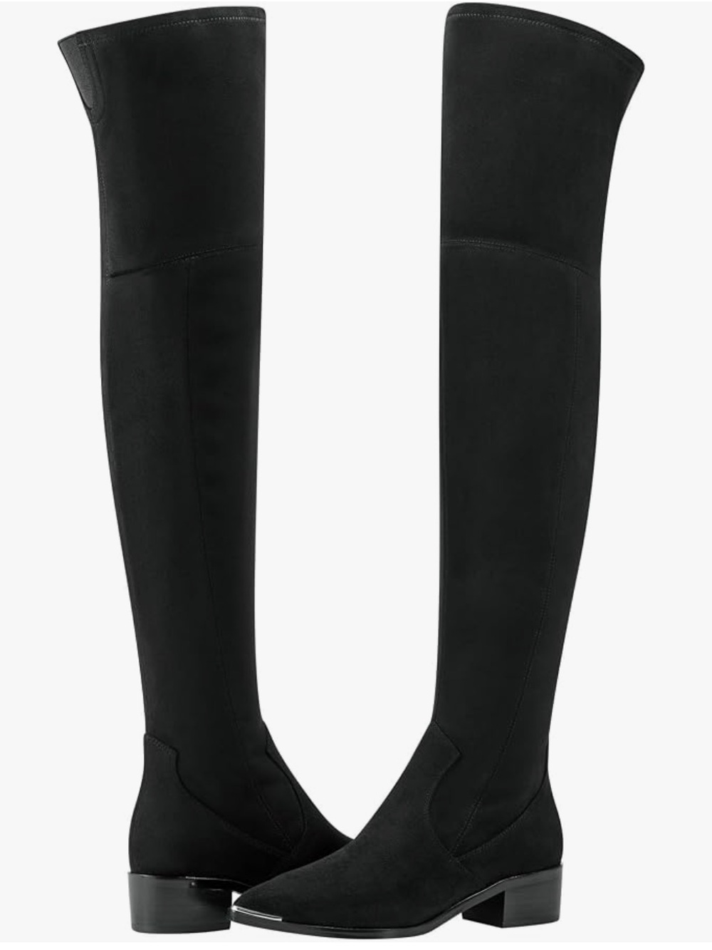 Marc Fisher Yaki OTK Over The Knee Black Faux Suede Boots Women’s Size 7.5 - Picture 1 of 9
